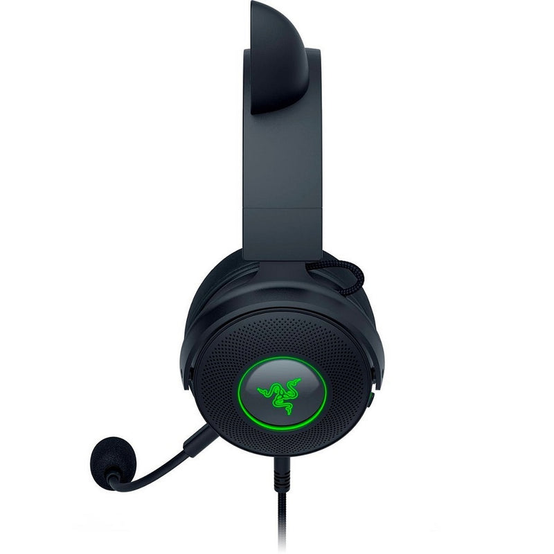 سماعة الرأس Razer Kraken Kitty V2 Pro السلكية RGB: آذان قابلة للتبديل (كيتي، الدب، الأرنب) - بث الإضاءة التفاعلية - ميكروفون قلبي فائق الوضوح قابل للفصل - محركات 50 مم - صوت محيطي 7.1