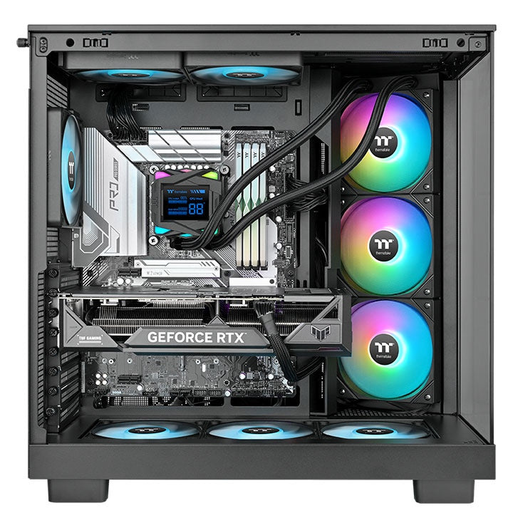 Thermaltake LA360-S ARGB Sync 360 mm AIO Liquid Cooler – 2.4″ Segment LCD, Gaming Water Block, 3× 120 mm ARGB Fans, Daisy-Chain Design