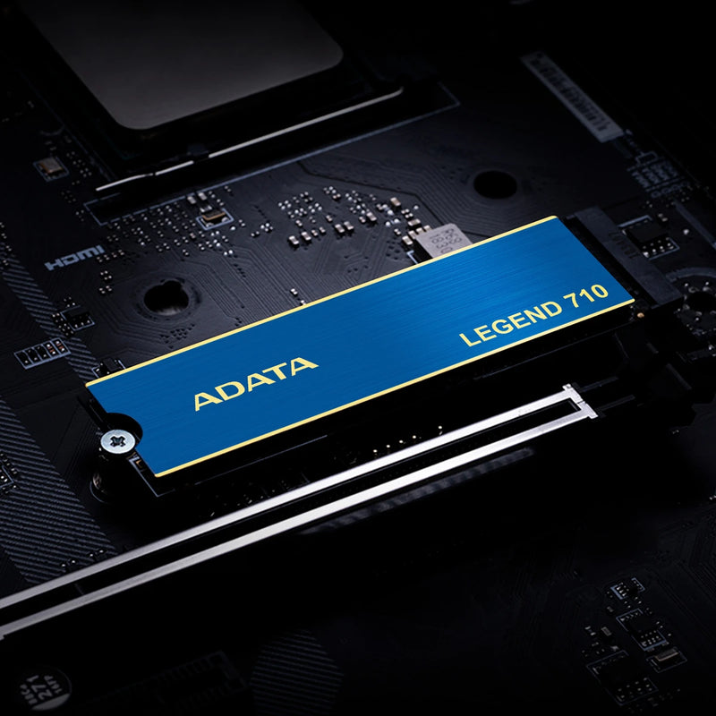 قرص تخزين ADATA LEGEND 710 SSD بسعة 256 جيجابايت PCIe Gen3x4 NVMe M.2 - بسرعة تصل إلى 2100/1000 ميجابايت/ثانية، NVMe 1.4، HMB، LDPC ECC