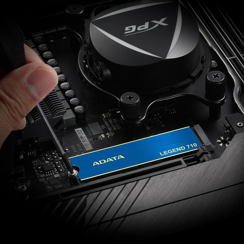 قرص تخزين ADATA LEGEND 710 SSD بسعة 256 جيجابايت PCIe Gen3x4 NVMe M.2 - بسرعة تصل إلى 2100/1000 ميجابايت/ثانية، NVMe 1.4، HMB، LDPC ECC