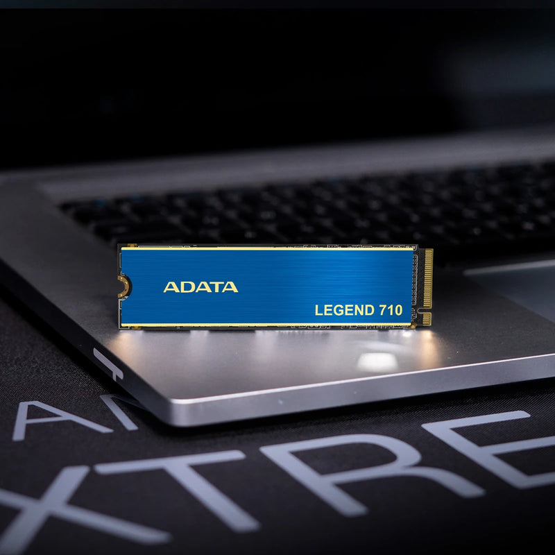 قرص تخزين ADATA LEGEND 710 SSD بسعة 256 جيجابايت PCIe Gen3x4 NVMe M.2 - بسرعة تصل إلى 2100/1000 ميجابايت/ثانية، NVMe 1.4، HMB، LDPC ECC