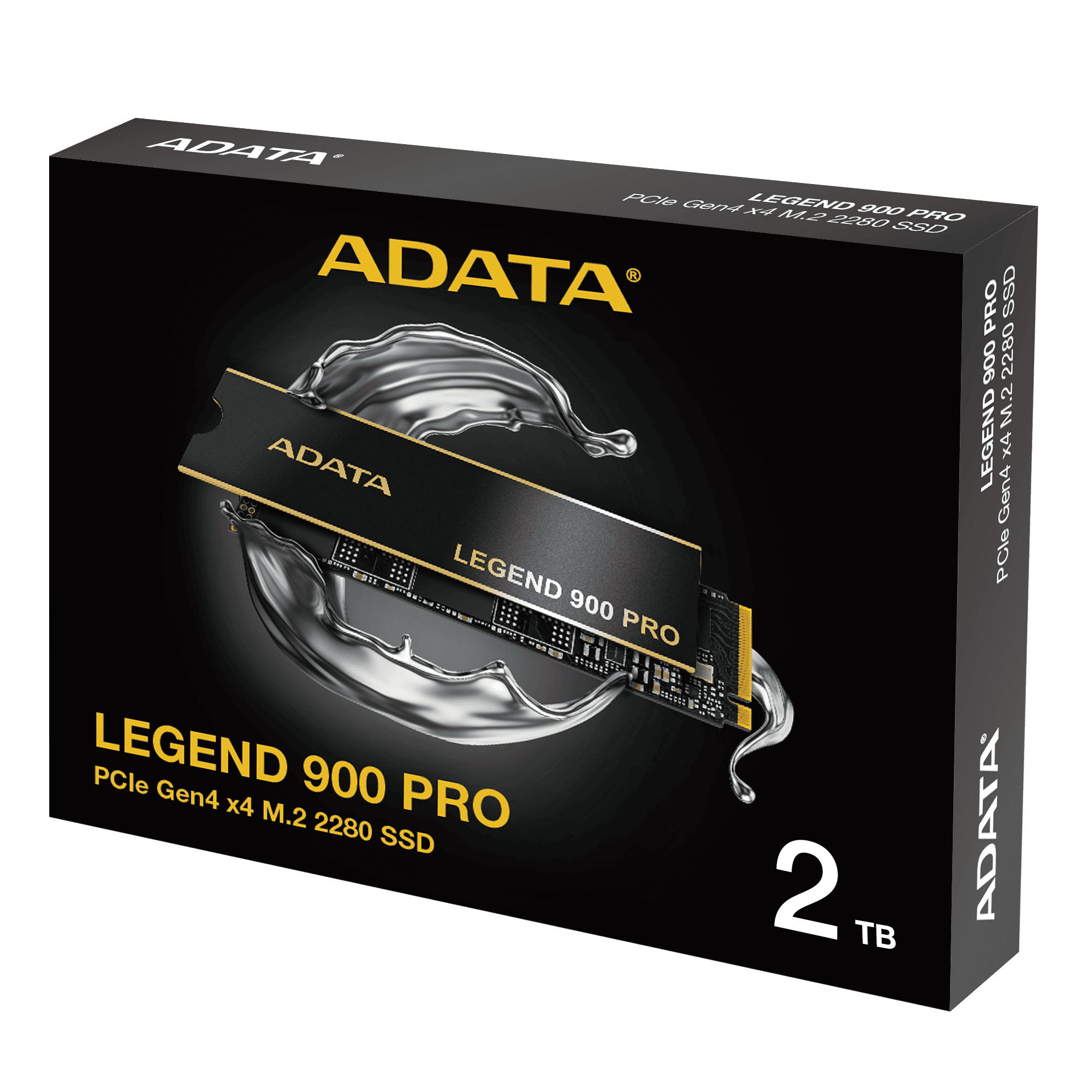 ADATA Legend 900 Pro 2 TB PCIe Gen4 x4 M.2 NVMe SSD – Up to 7,400 MB/s Read, 6,500 MB/s Write, NVMe 1.4, LDPC ECC, HMB, 1200 TBW, 5‑Year Warranty
