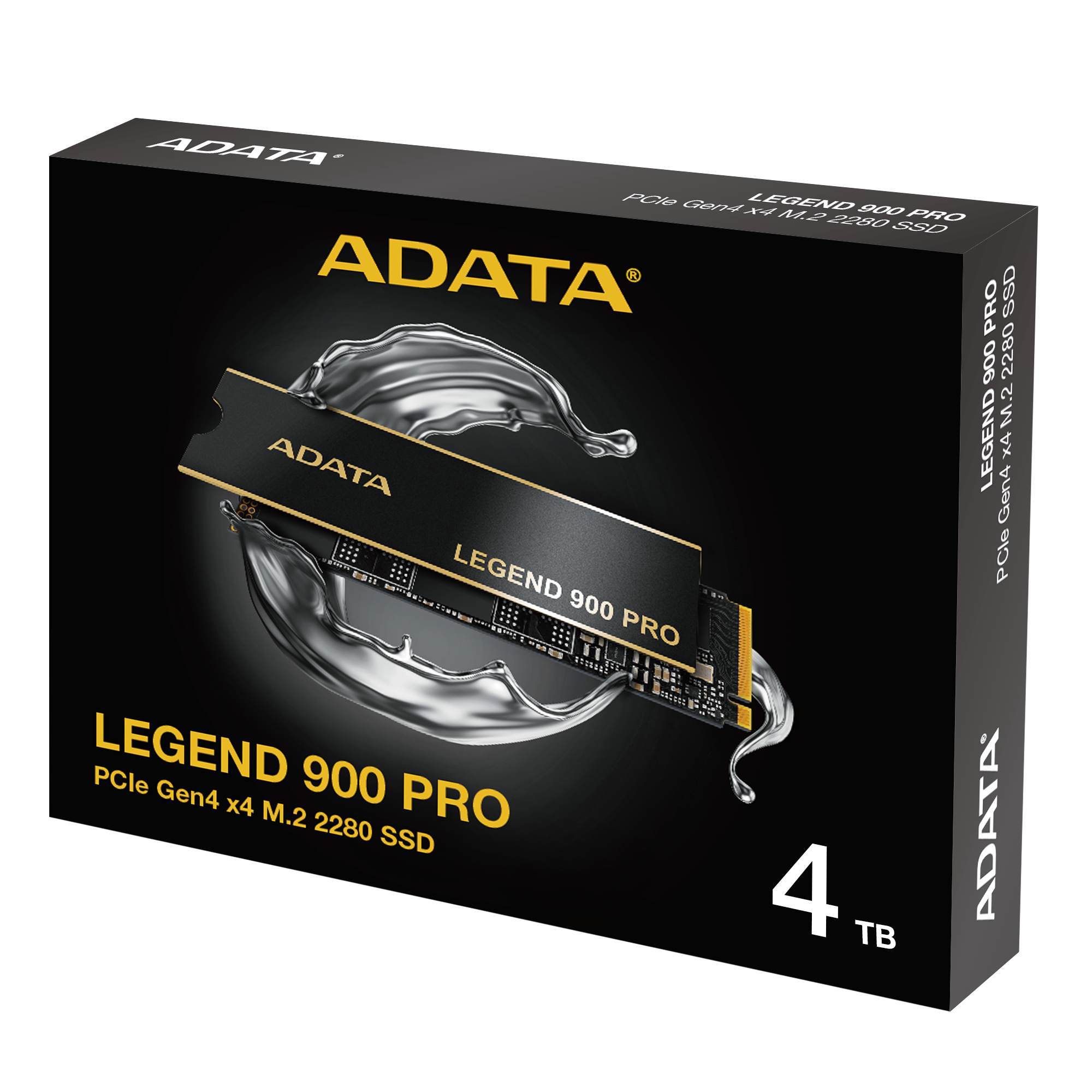 ADATA LEGEND 900 PRO 4TB PCIe Gen4 x4 M.2 2280 NVMe SSD – Up to 7400MB/s Read, 6500MB/s Write, LDPC ECC, HMB, Shock Resistant, PS5 Compatible, 5-Year Warranty