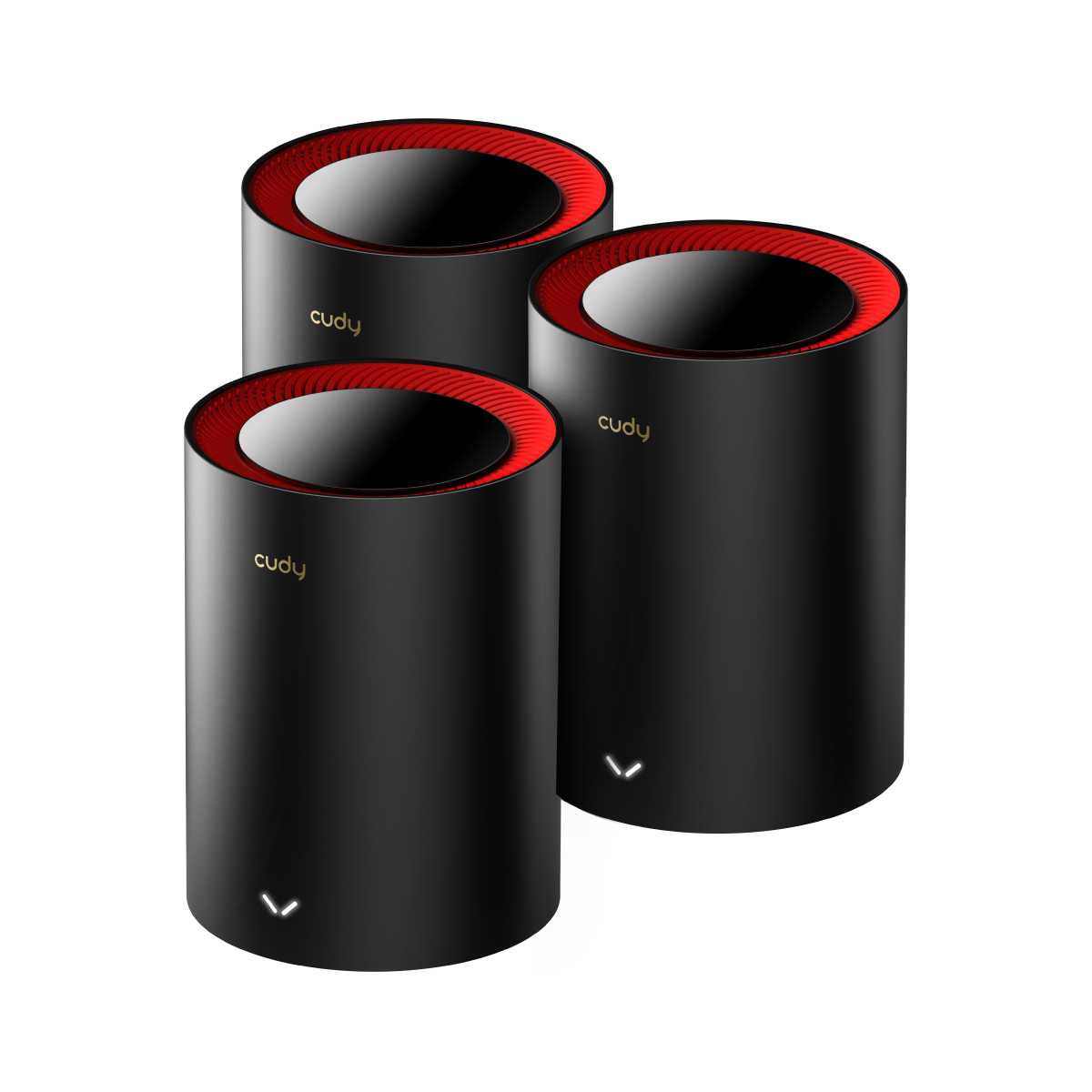 نظام Cudy M3000 1.0 AX3000 Mesh Wi‑Fi 6 مع شبكة WAN بسرعة 2.5 جيجابت في الثانية، ووحدة معالجة مركزية ثنائية النواة، ويدعم 200 جهاز وشبكة VPN (عبوة من 3 قطع)