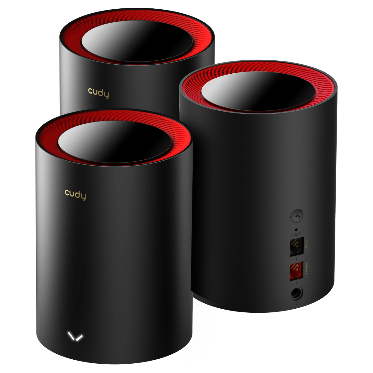 نظام Cudy M3000 1.0 AX3000 Mesh Wi‑Fi 6 مع شبكة WAN بسرعة 2.5 جيجابت في الثانية، ووحدة معالجة مركزية ثنائية النواة، ويدعم 200 جهاز وشبكة VPN (عبوة من 3 قطع)