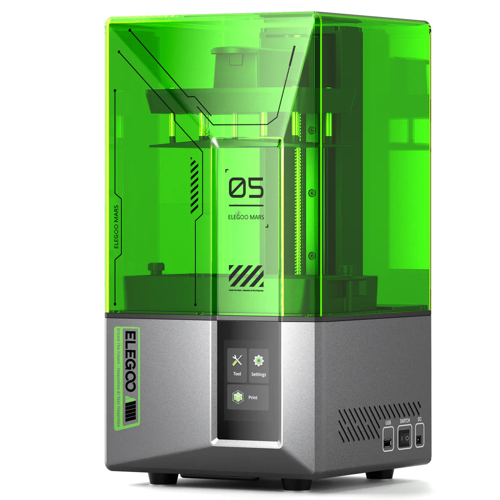 Elegoo Mars 5 4K Resin 3D Printer — 6.6" Mono LCD, Auto Leveling, 35µm XY Resolution, Smart Sensors, Fast & High-Detail MSLA Printing