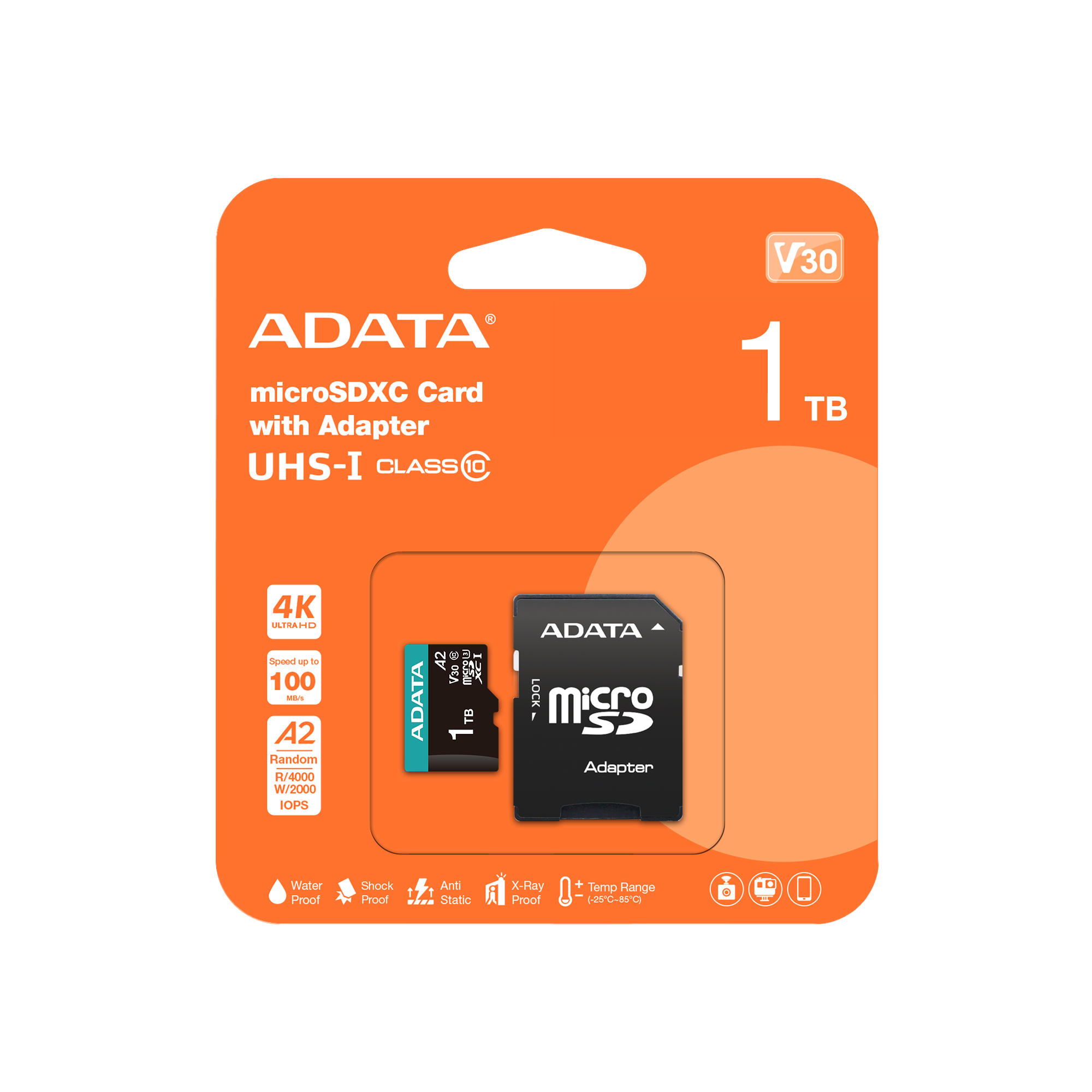 ADATA Premier Pro Memory Card SD 6.0 with Adapter - 1TB - microSDXC UHS-I