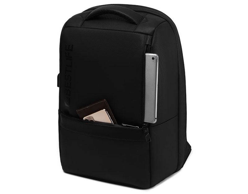 حقيبة ظهر BESTLIFE Neoton 3.0 Travelsafe - لابتوب مقاس 15.6 بوصة، تصميم مضاد للسرقة، شحن USB، مقاومة للماء، مريحة وعملية