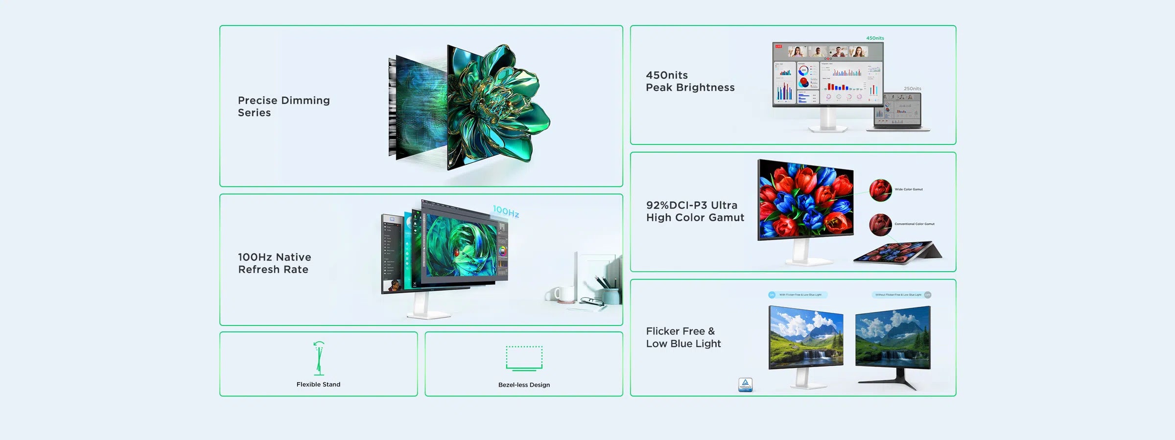 TCL 24G54 24" Mini LED Monitor – FHD, 100Hz, HDR400, 84 Local Dimming Zones, 92% DCI-P3