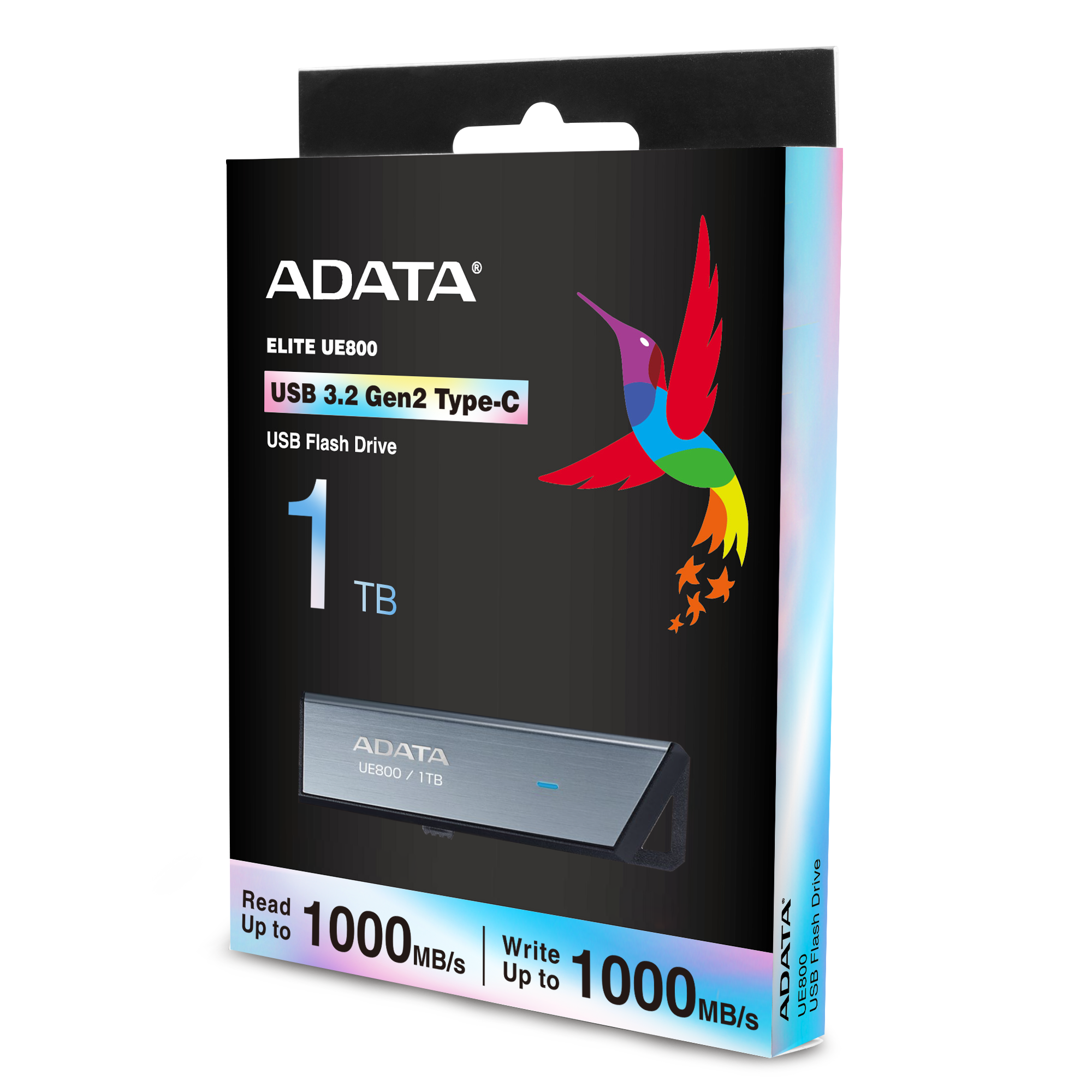 ADATA UE800 USB 3.2 Gen2 Flash Drive 1000MB/s Read Write Type-C Capless Sliding Connector - 1TB