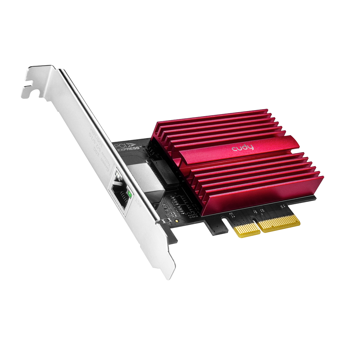 Cudy PE10G 1.0 Single‑Port 10 Gbps PCI‑E Ethernet Adapter (10G/5G/2.5G/1G/100M), Wake-on‑LAN & Energy‑Efficient