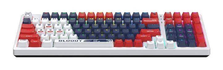 Bloody S98 USB Sports Navy Mechanical Switch Gaming Keyboard (BLMS Red Switches)