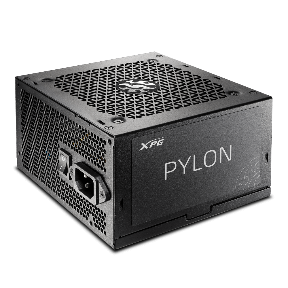 وحدة إمداد الطاقة XPG PYLON 650 واط 80 PLUS Bronze - ATX 2.4، تيار مستمر إلى تيار مستمر +12 فولت، مروحة FDB 120 مم، 5 حماية