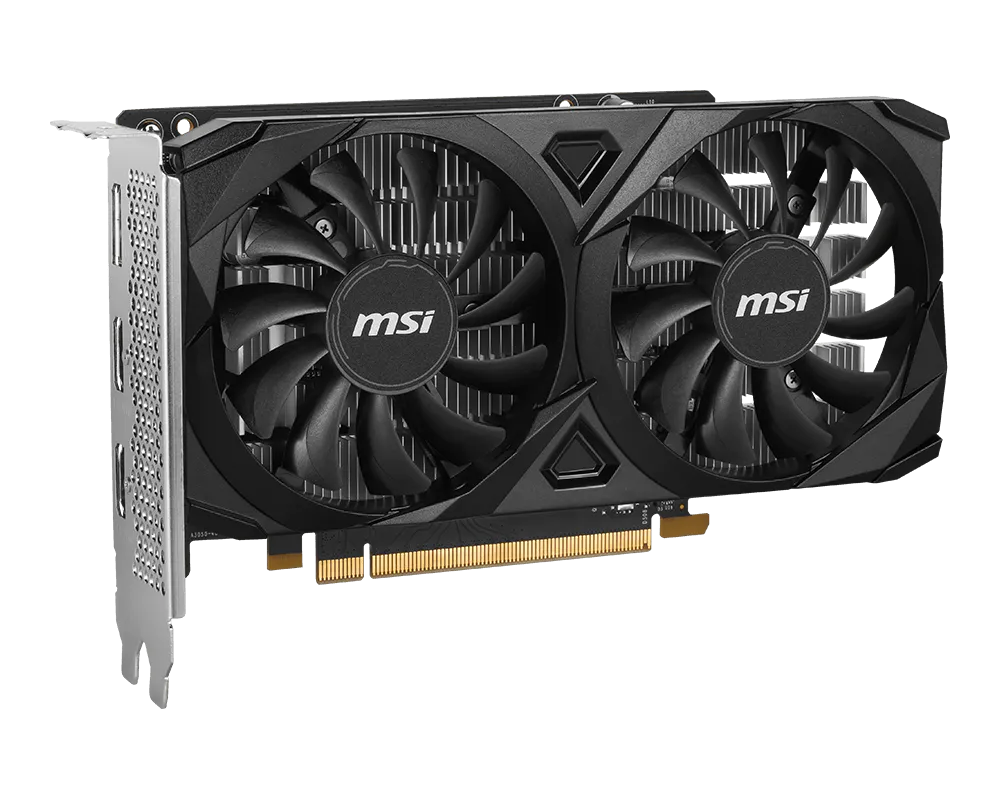 MSI GeForce RTX 3050 VENTUS 2X E 6G OC Graphics Card – NVIDIA RTX 3050, 6GB GDDR6, PCIe 4.0 x8, Dual Fan Cooling, HDMI 2.1, DisplayPort, 4K Support, Ampere Architecture