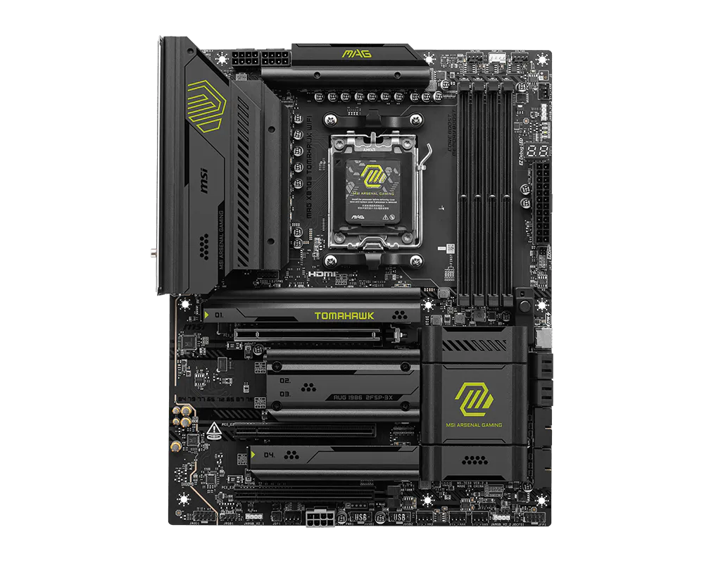 MSI MAG X870E Tomahawk WiFi AM5 Motherboard – DDR5, PCIe 5.0, USB4, Wi-Fi 7, 5G LAN, ATX Gaming Board for Ryzen 9000 Series