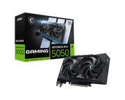 بطاقة رسومات MSI GeForce RTX 5050 8G GAMING OC – ذاكرة GDDR6 بسعة 8GB، تردد تعزيز 2632MHz، ثلاثة منافذ DisplayPort، HDMI 2.1b