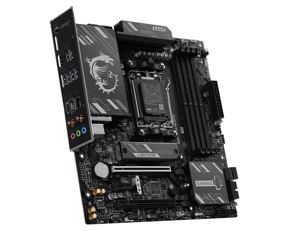 MSI B850M GAMING PRO WIFI6E Motherboard – AMD B850, AM5, DDR5 8200+ MHz (OC), PCIe 4.0 x16, PCIe 5.0 M.2, Wi-Fi 6E, 2.5G LAN, USB-C, mATX