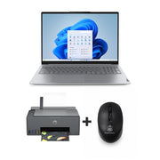 Lenovo ThinkBook 16 G8 IAL 215K0030GP لابتوب - 16 بوصة WUXGA ‏60Hz - Intel Core Ultra 7 255H - ذاكرة RAM سعة 16GB - SSD سعة 512GB - مشترك - WIN 11 PRO K + طابعة HP Smart Tank 581 لاسلكية متعددة الوظائف + ماوس