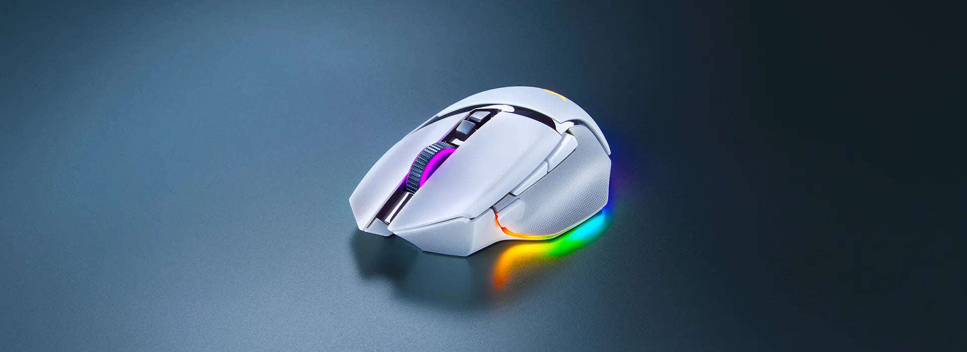 ماوس الألعاب اللاسلكي Razer Basilisk V3 Pro 35K RGB – أبيض، دقة 35K DPI، 13 زرًا قابلًا للبرمجة