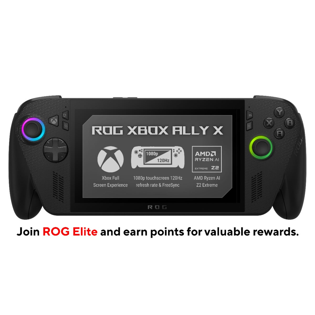 أسوس ROG Xbox Ally (2025) RC73XA - شاشة 7 بوصة FHD 120 هرتز - معالج AMD Ryzen Z2 A - ذاكرة عشوائية 24 جيجابايت - قرص تخزين SSD بسعة 1 تيرابايت - بطاقة رسومات AMD Radeon