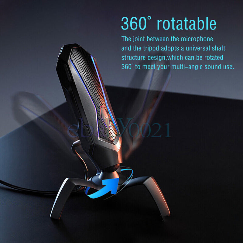 RAPOO VS300 Heart-shaped Directional Gaming Microphone RGB Backlit 360°rotatable
