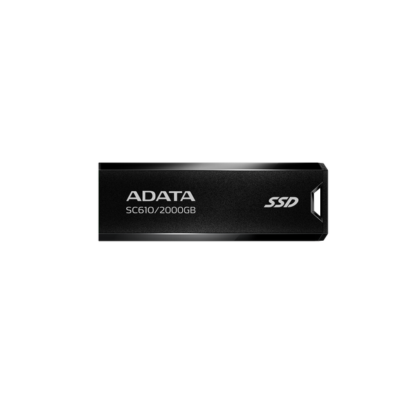 ADATA SC610 2000GB External SSD Stick - Up to 550/500MB/s SuperSpeed USB 3.2 Gen 2 USB-A Solid State Flash Drive (SC610-2000G-CBK/RD)