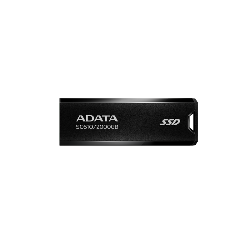 ADATA SC610 2000GB External SSD Stick - Up to 550/500MB/s SuperSpeed USB 3.2 Gen 2 USB-A Solid State Flash Drive (SC610-2000G-CBK/RD)