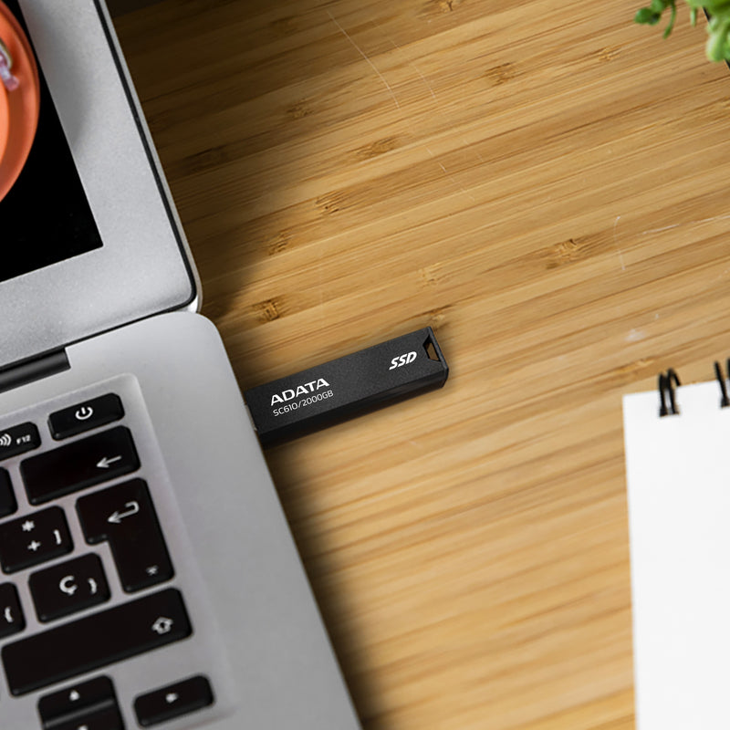 ADATA SC610 External SSD Stick - Up to 550/500MB/s SuperSpeed USB 3.2 Gen 2 USB-A Solid State Flash Drive