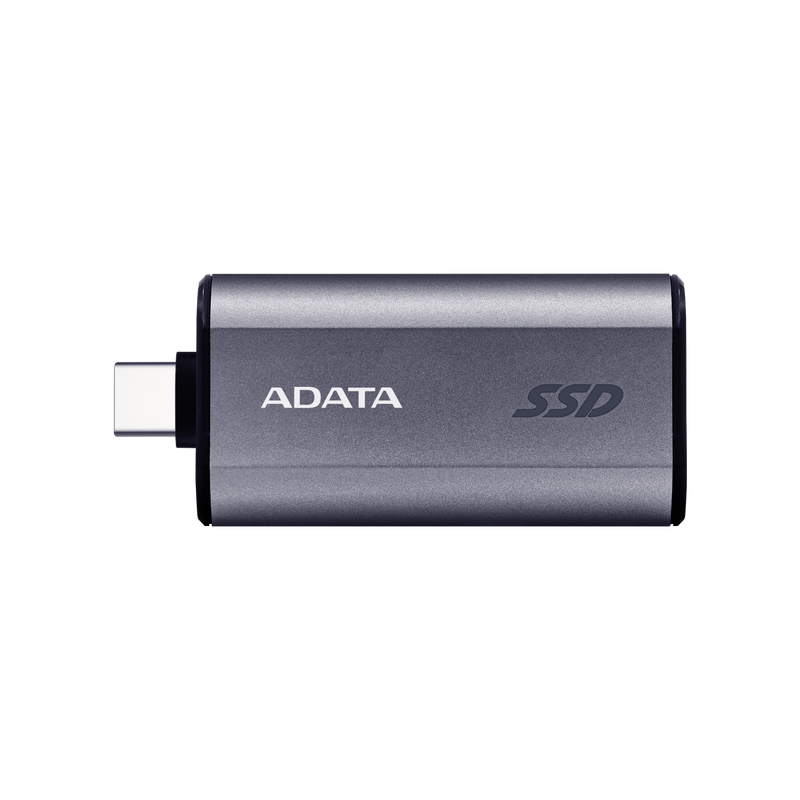 ADATA SC750  Up to 1000 MB/s- HighSpeed USB 3.2 Gen 2 USB-C External Portable SSD Black Titanium