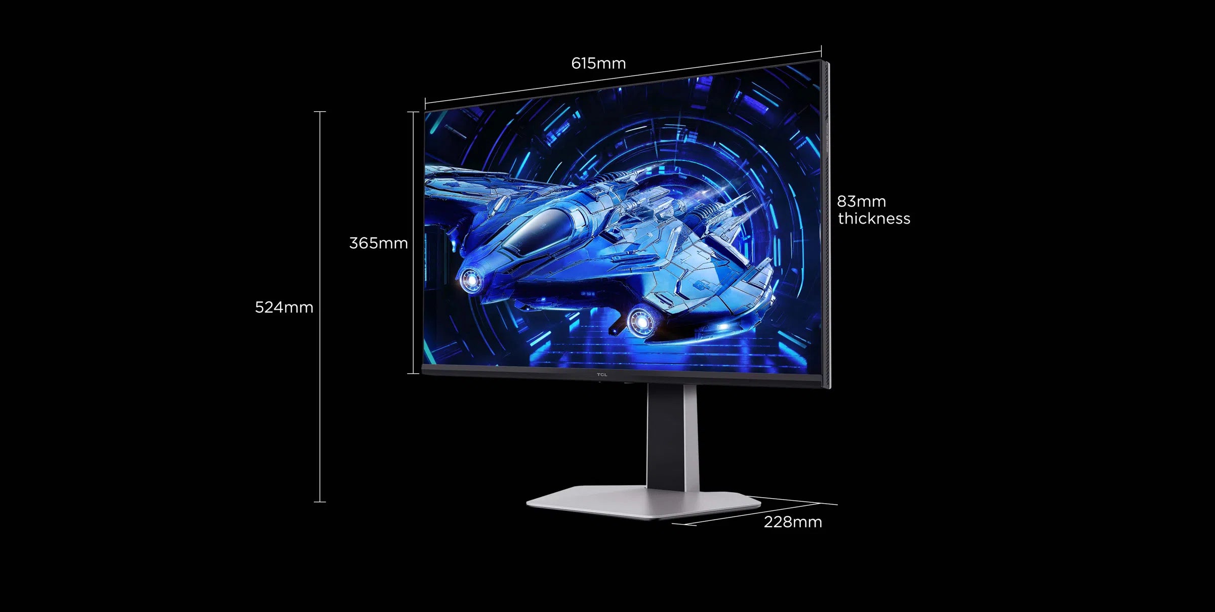 TCL 27G64 27" QD-Mini LED Monitor – QHD, 180Hz, HDR600, 97% DCI-P3, 1ms GTG, FreeSync & G-SYNC Compatible