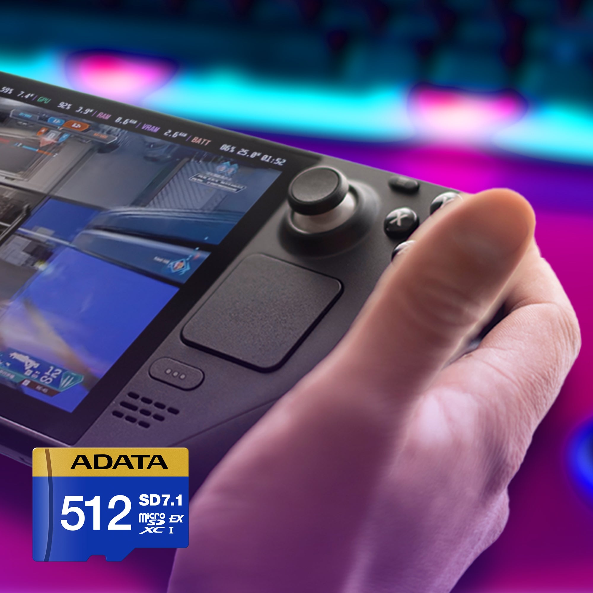بطاقة ADATA Premier Extreme microSDXC SD7.1 Express بسعة 256 جيجابايت