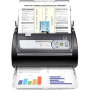 ماسح مستندات Plustek SmartOffice PS188 مزدوج الوجه، 30 صفحة في الدقيقة / 60 صورة في الدقيقة، وحدة تغذية تلقائية للمستندات سعة 50 ورقة، 600 نقطة لكل بوصة، OCR، USB 2.0