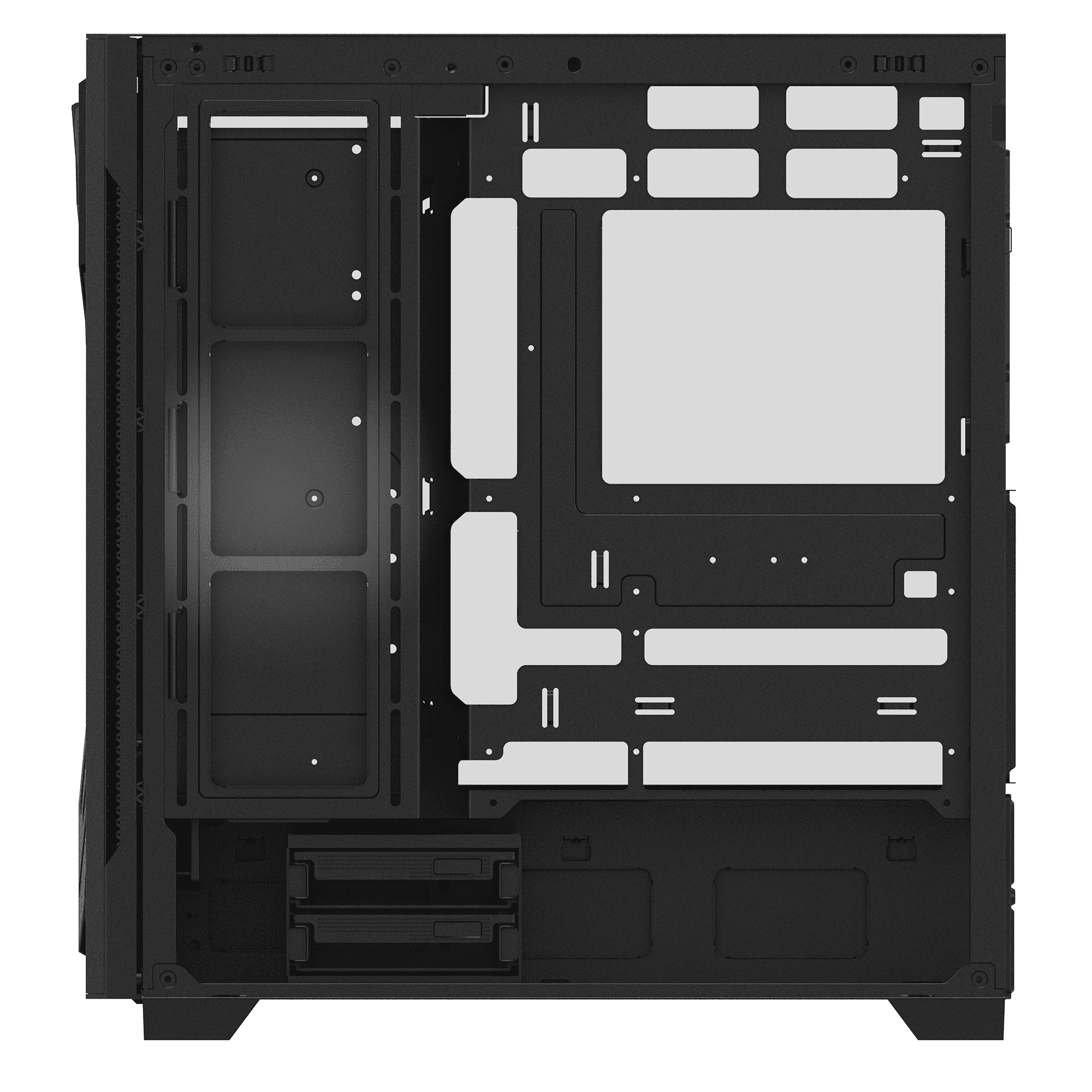 XPG Starker Air BTF Mid‑Tower Case – E‑ATX Support, 4 ARGB Fans, 360 mm Radiator, Magnetic Steel Mesh, USB‑C (Black)