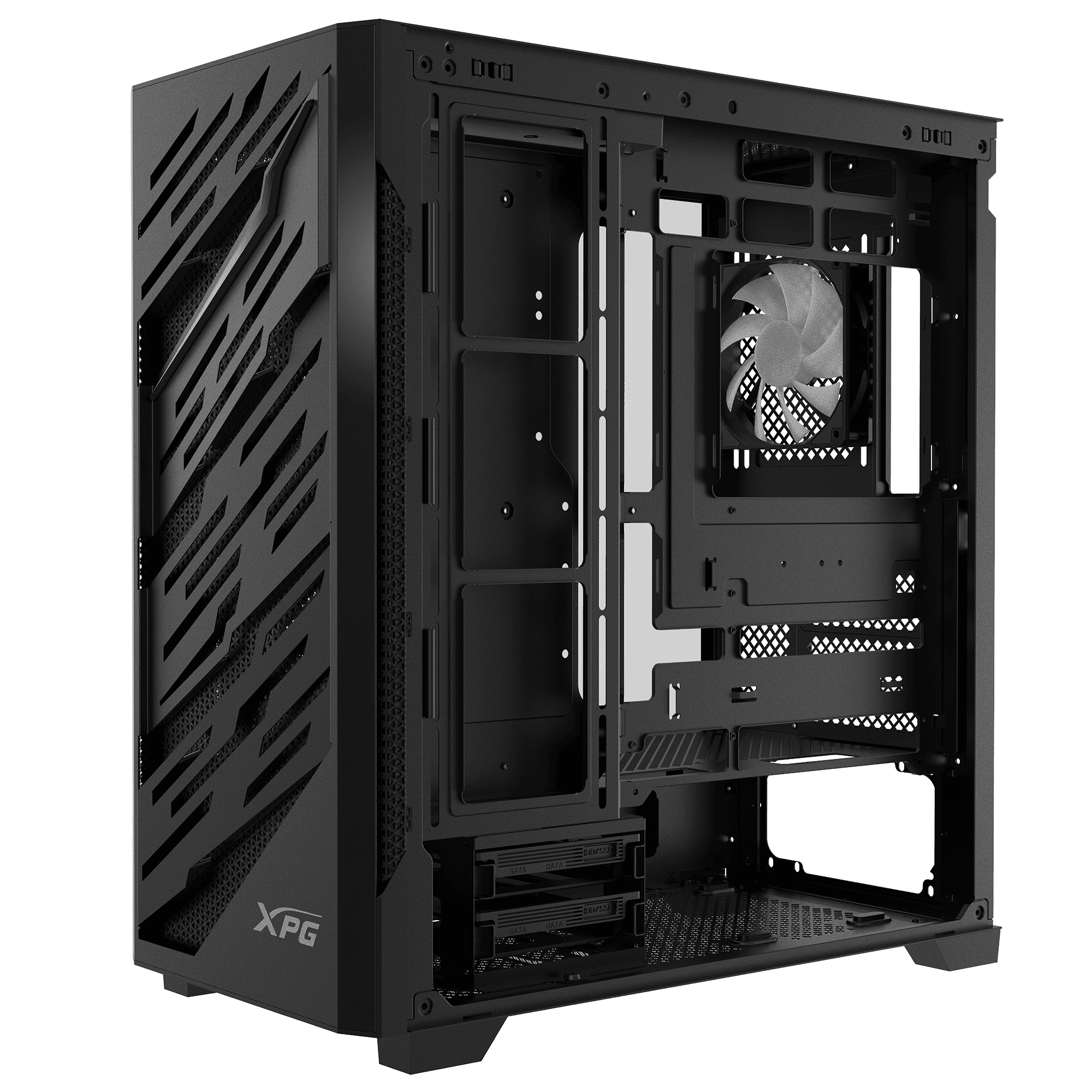 XPG Starker Air BTF Mid‑Tower Case – E‑ATX Support, 4 ARGB Fans, 360 mm Radiator, Magnetic Steel Mesh, USB‑C (Black)