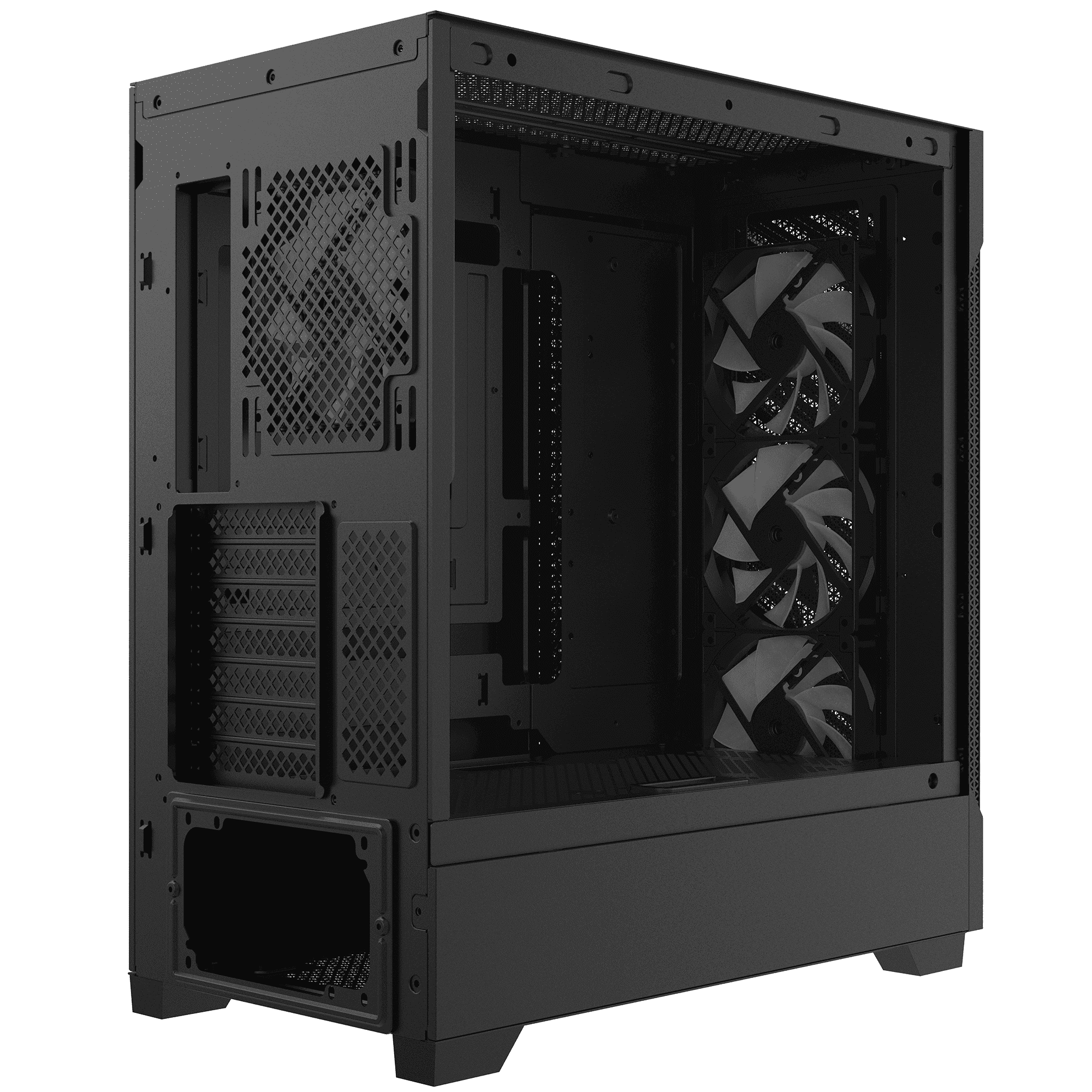 XPG Starker Air BTF Mid‑Tower Case – E‑ATX Support, 4 ARGB Fans, 360 mm Radiator, Magnetic Steel Mesh, USB‑C (Black)