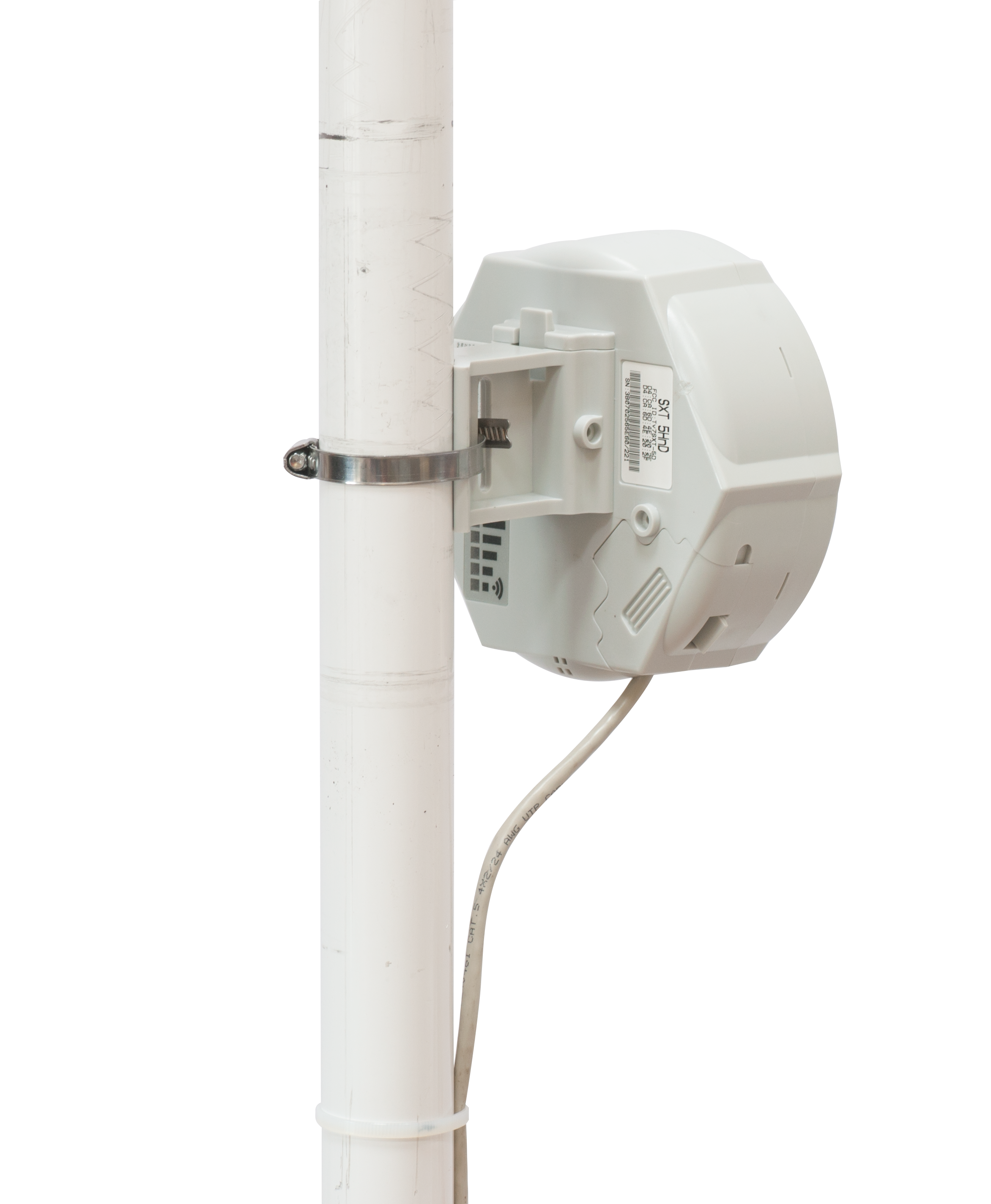 جهاز CPE لاسلكي خارجي MikroTik SXT 2 RBSXTG-2HnD، بتردد 2.4GHz ومعيار 802.11b/g/n، وهوائي ثنائي السلسلة بكسب 10dBi، ومنفذ Gigabit Ethernet، ومعالج بتردد 600MHz، وذاكرة RAM بسعة 64MB، وPassive PoE، ونظام RouterOS L4