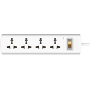 شريط طاقة HUNTKEY SZM404 للحماية من زيادة التيار بأربعة منافذ، 210 جول - بحد أقصى 2500 وات/10 أمبير، 250 فولت، قضيب نحاسي من قطعة واحدة، حماية من الحمل الزائد ومقاومة للهب