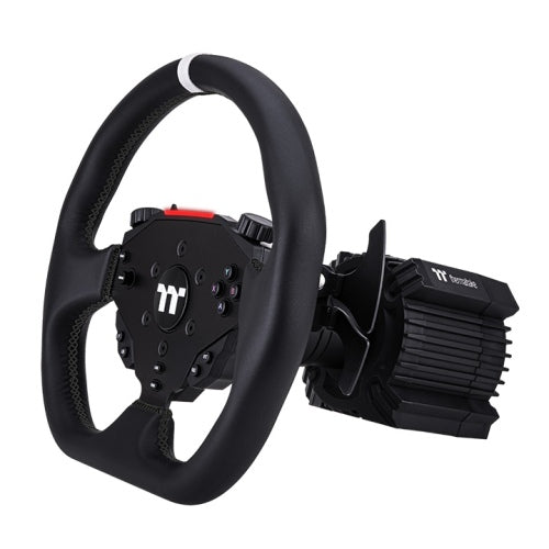 Thermaltake G6 Direct Drive Racing Wheel with Pedals Bundle – 6 Nm Force Feedback, 13″ D-Shaped Wheel, Quick-Release, Hall-Effect Pedals, Dual-Motor Cooling
