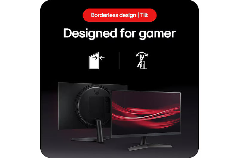 LG UltraGear 24GS60F-B 24″ Gaming Monitor – Full HD IPS 180Hz Refresh, 1ms Response, NVIDIA G-SYNC® Compatible & AMD FreeSync™, HDR10, HDMI & DisplayPort