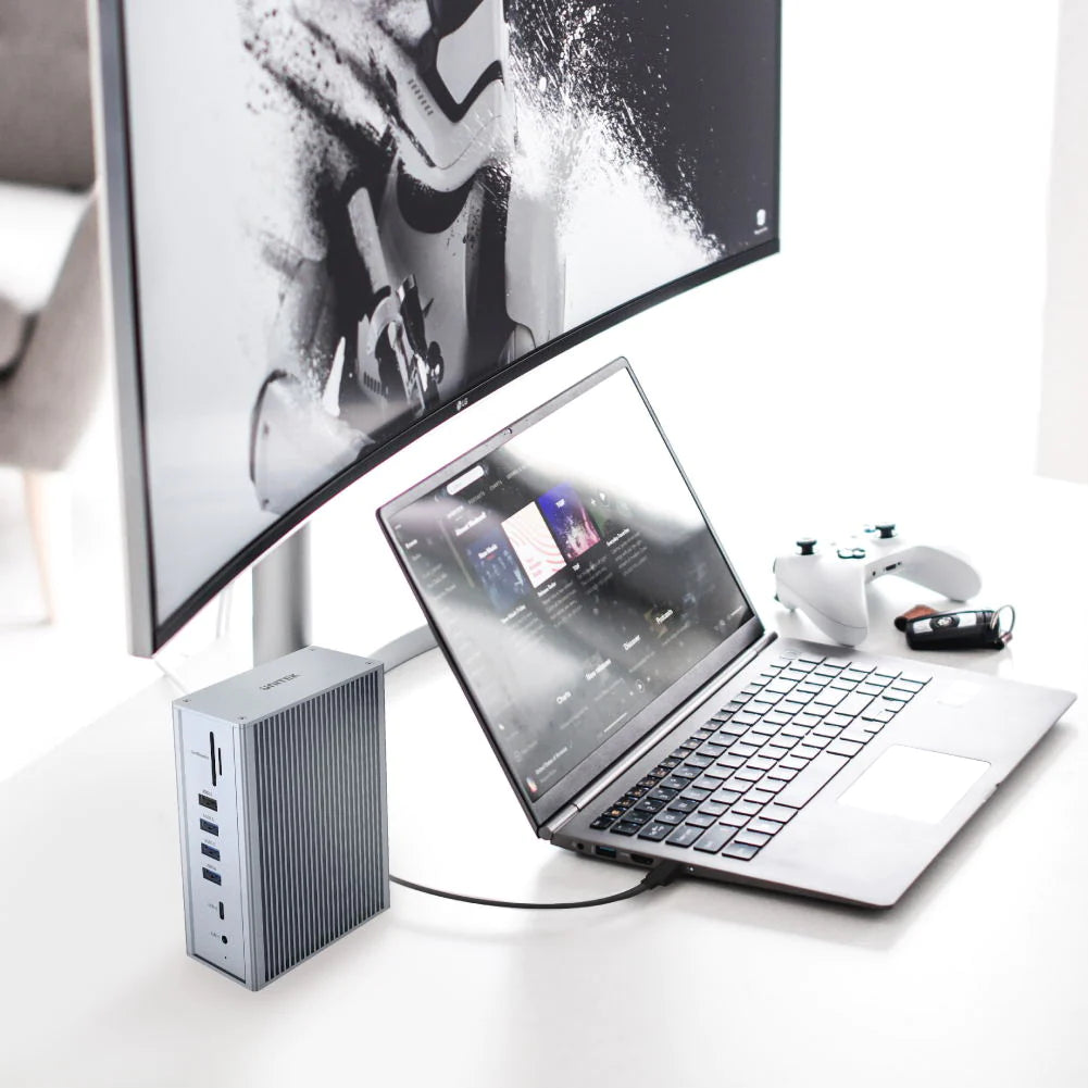 UNITEK uHUB Prime 15-in-1 USB-C Ethernet Hub with MST Triple 4K Monitor, 60W Power Delivery and Dual Card Reader