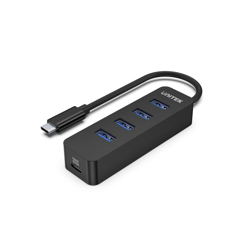 UNITEK uHUB Q4 4 Ports Powered USB-C Hub with USB-C Power Port