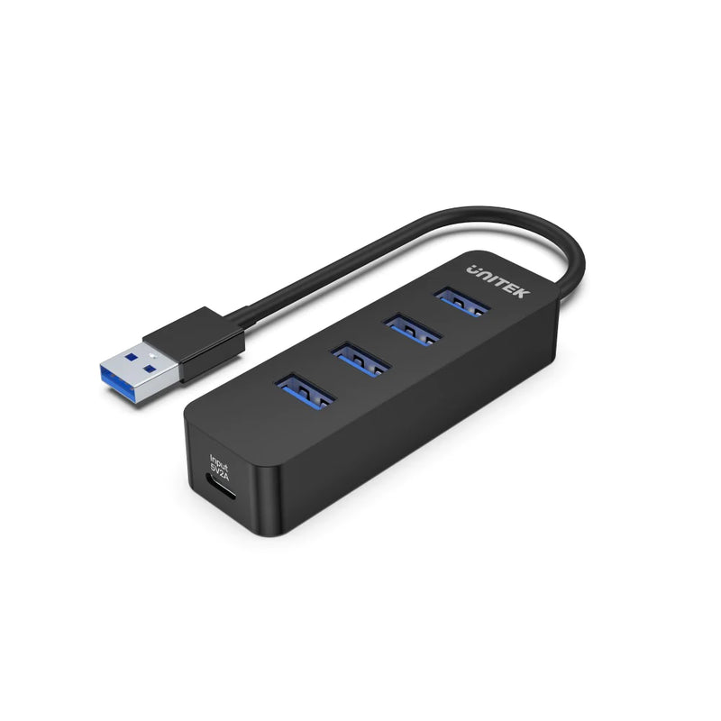 UNITEK uHUB Q4 4 منافذ تعمل بالطاقة USB 3.0 Hub مع منفذ طاقة USB-C