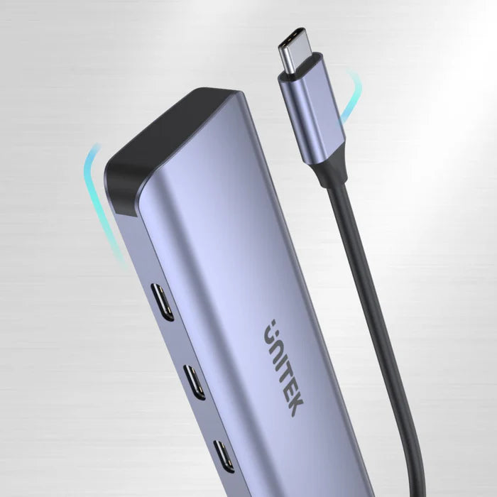 UNITEK UHub Q4 Next 4-Ports USB-C Hub — USB-C & USB-A Ports, Plug-and-Play Expansion Hub for Laptops & Tablets