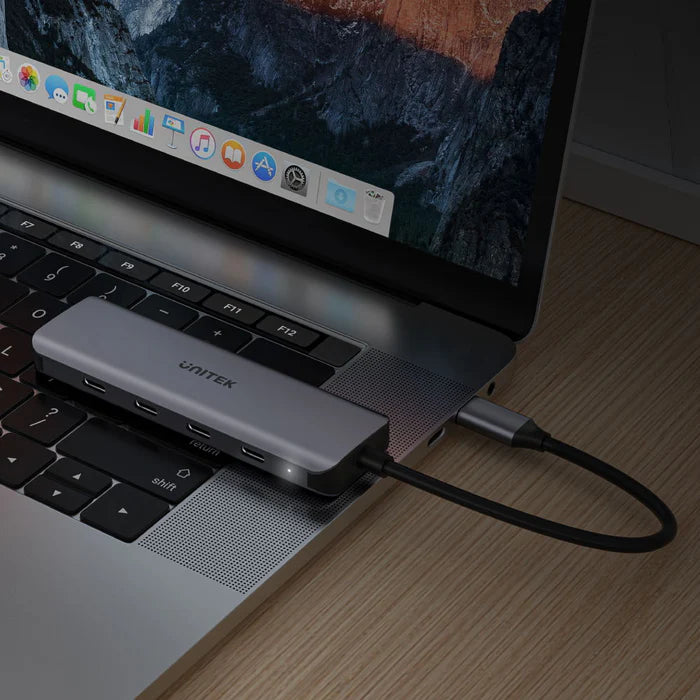 UNITEK UHub Q4 Next 4-Ports USB-C Hub — USB-C & USB-A Ports, Plug-and-Play Expansion Hub for Laptops & Tablets
