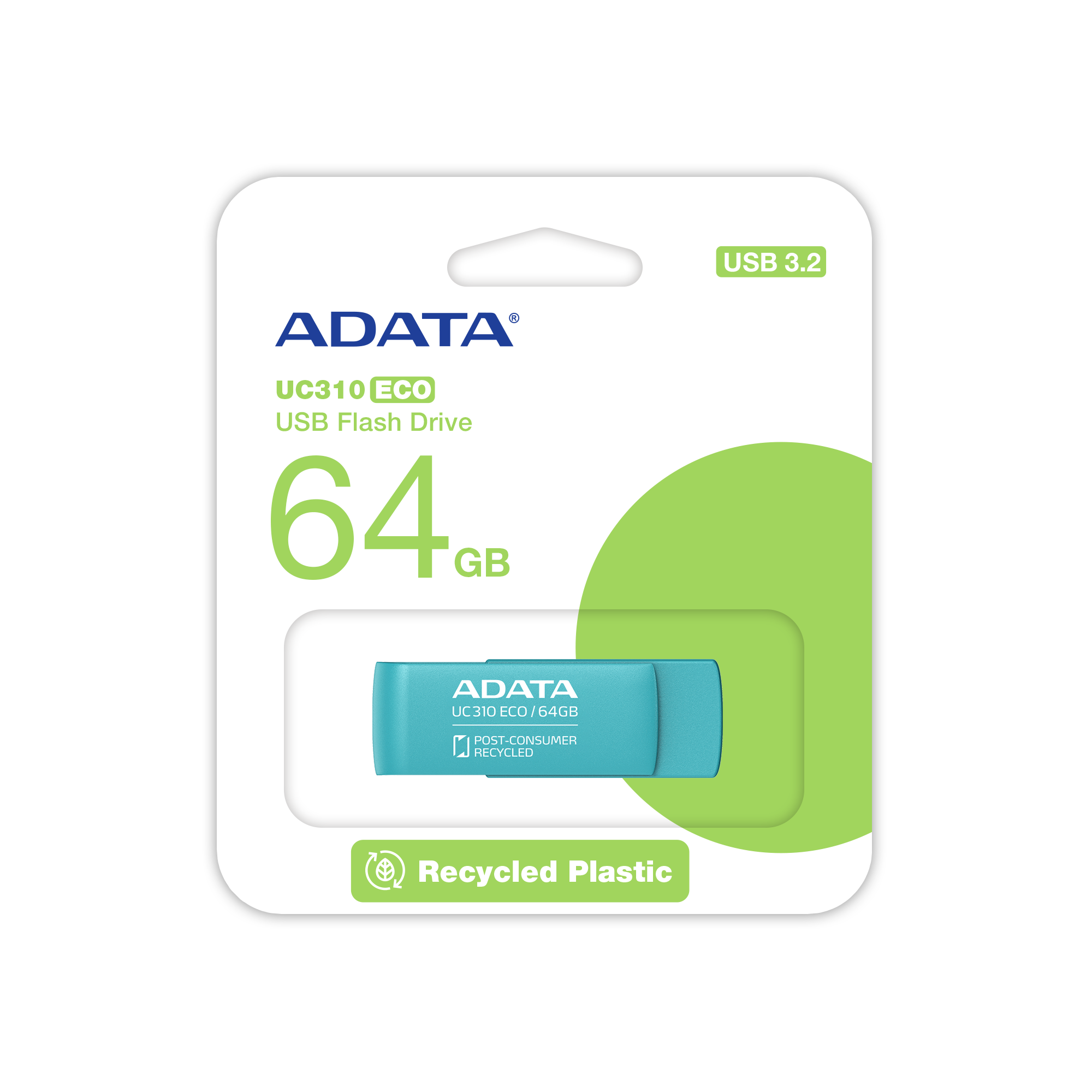ADATA UC310 Eco USB Flash Drive 35% PCR USB 3.2 - 64GB