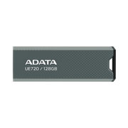 محرك أقراص فلاش ADATA UE720 USB 3.2 من الجيل الثاني - 10 جيجابت في الثانية، 550/450 ميجابايت/ثانية، تصميم منزلق بدون غطاء، 128 جيجابايت، رمادي