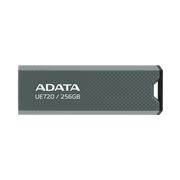 محرك أقراص فلاش ADATA UE720 USB 3.2 من الجيل الثاني - 10 جيجابت في الثانية، 550/450 ميجابايت/ثانية، تصميم منزلق بدون غطاء، 256 جيجابايت، رمادي