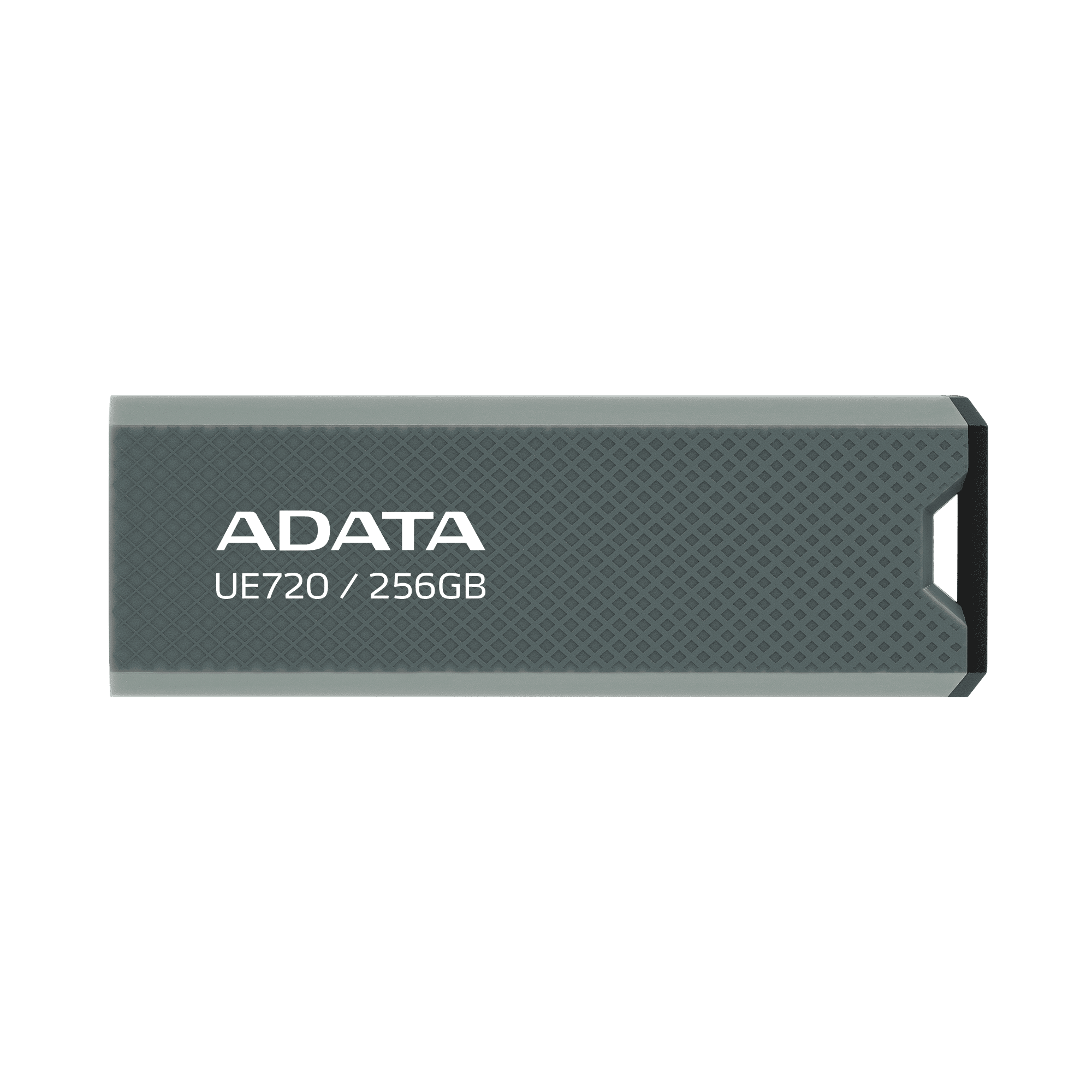 ADATA UE720 USB 3.2 Gen 2 Flash Drive – 10 Gbps, 550/450 MB/s, Capless Slide Design, 256GB, Gray