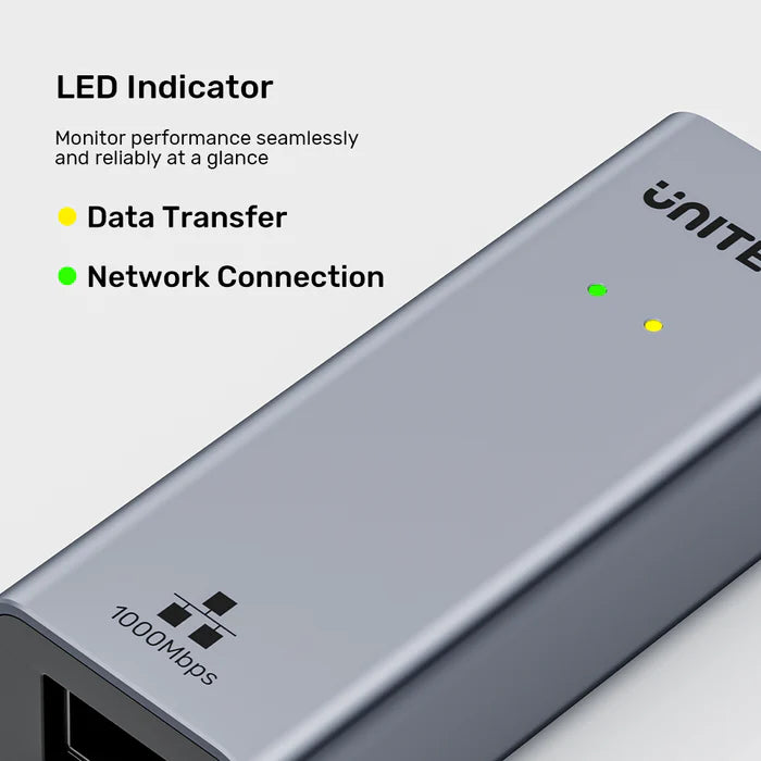 محول UNITEK من USB إلى إيثرنت جيجابت، محول شبكة LAN عالي السرعة بسرعة 1000 ميجابت في الثانية، محول USB 3.0 إلى RJ45، اتصال إنترنت سلكي بنظام التوصيل والتشغيل لأجهزة اللابتوب، ماك بوك، الكمبيوتر الشخصي وأجهزة USB