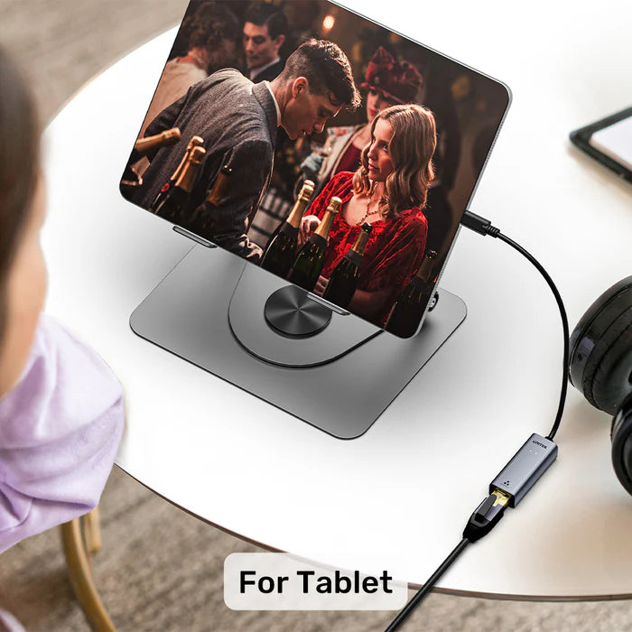 محول UNITEK من USB-C إلى RJ45 إيثرنت جيجابت، محول شبكة LAN بسرعة 1000 ميجابت في الثانية، USB-C بسرعة 5 جيجابت في الثانية، توصيل وتشغيل، رمادي فضائي